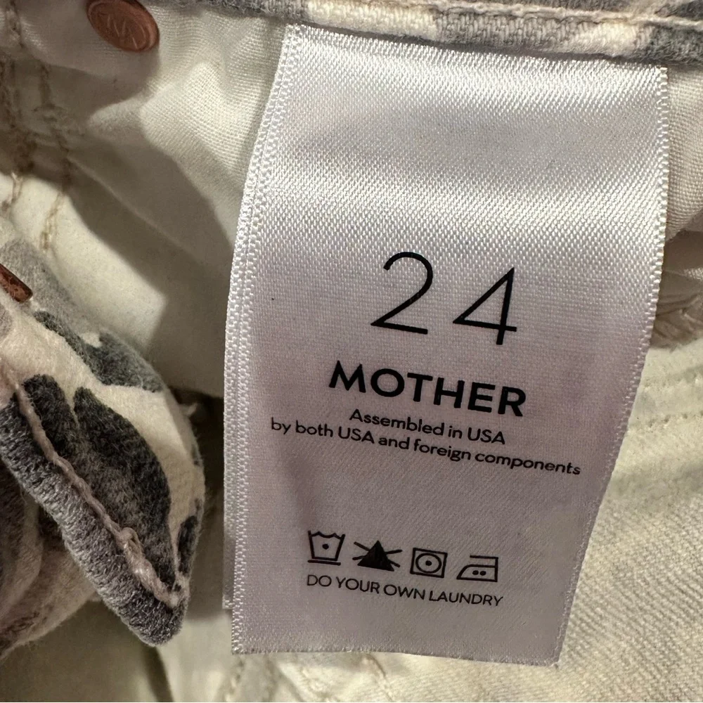 MOTHER DENIM Mid-Rise Dazzler Shadow Leopard Ankle Jean Size 24
